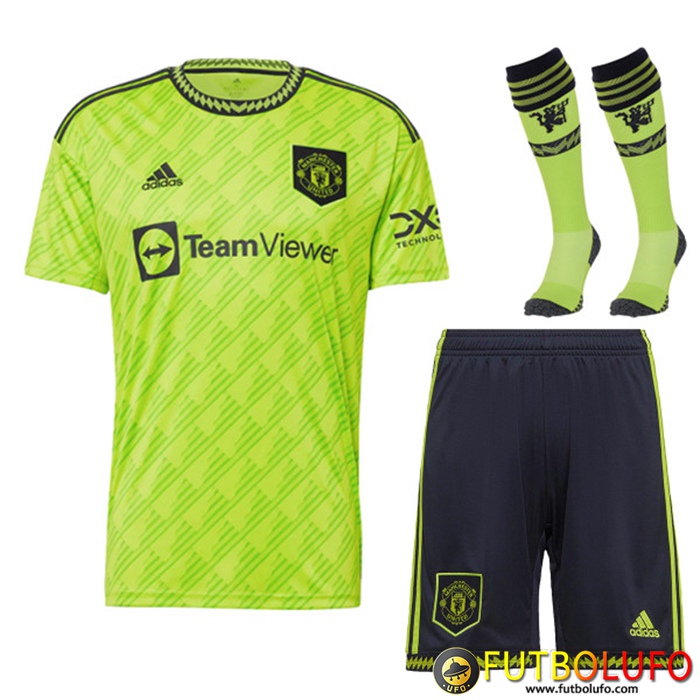 Camiseta Futbol Manchester United Tercera (Cortos + Calcetines) 2022/2023