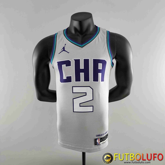 Camisetas Charlotte Hornets (BALL #2) 2019 Gris
