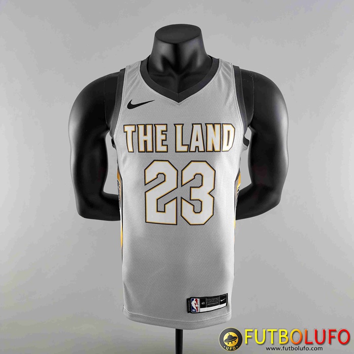 Camisetas Cleveland Cavaliers (JAMES #23) 2018 Gris