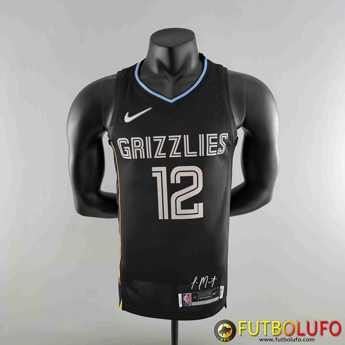 Camisetas Memphis Grizzlies (MORANT #12) Negro Honor Edition