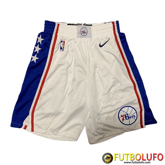 Cortos NBA Philadelphia 76ers Blanco