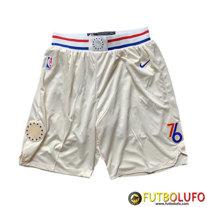 Cortos NBA Philadelphia 76ers Blanco