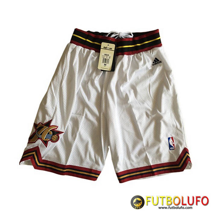 Cortos NBA Philadelphia 76ers Blanco