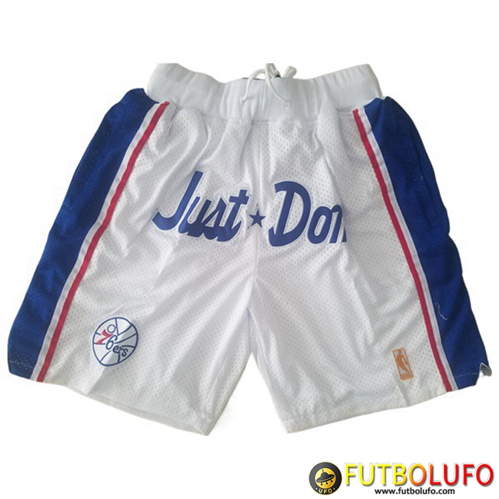 Cortos NBA Philadelphia 76ers Blanco