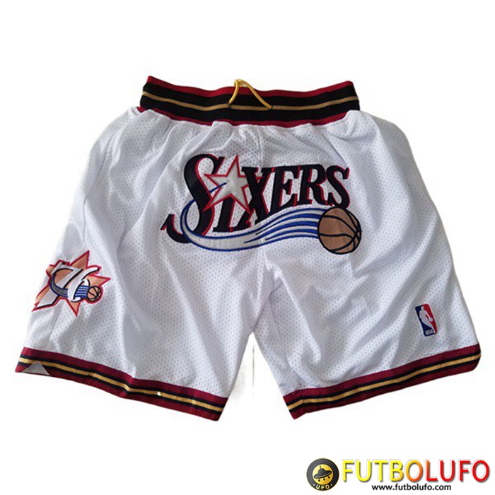 Cortos NBA Philadelphia 76ers Blanco