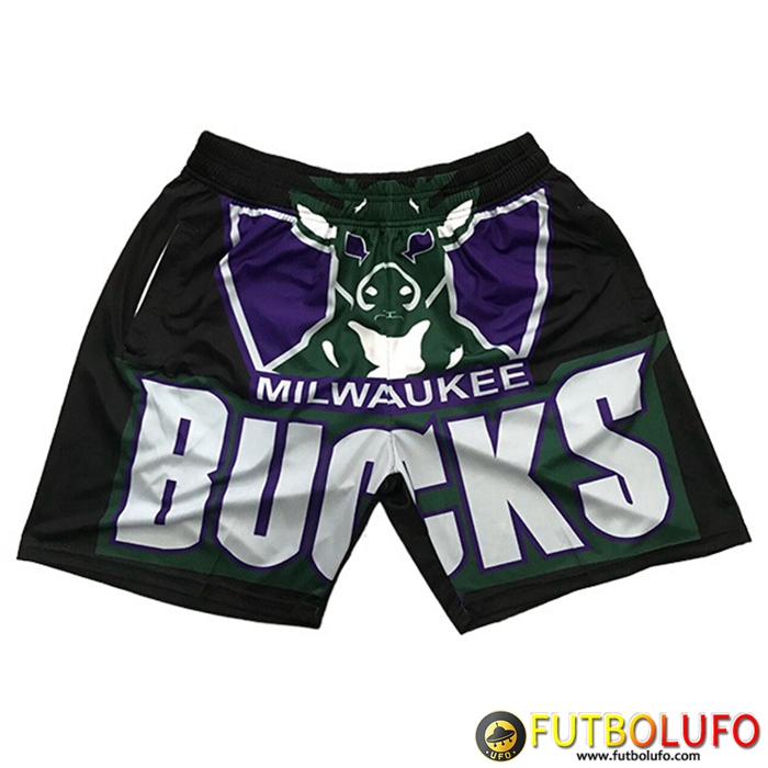 Cortos NBA Milwaukee Bucks Negro