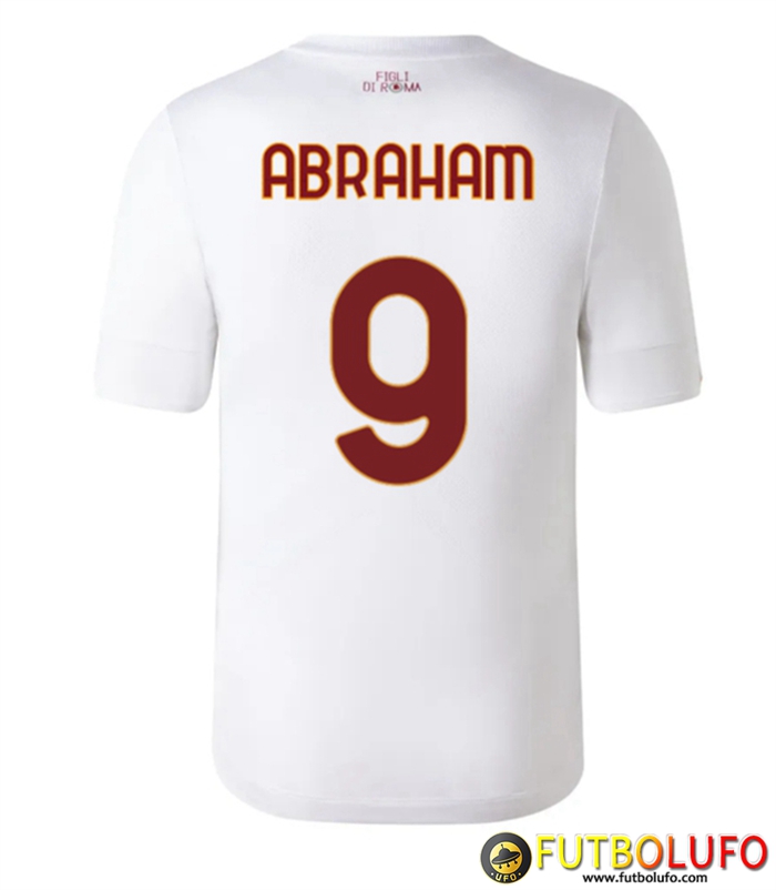 Camisetas De Futbol AS Roma (ABRAHAM #9) 2022/2023 Segunda