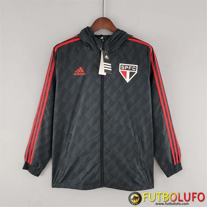 Rompevientos Sao Paulo FC Negro/Rojo 2022/2023