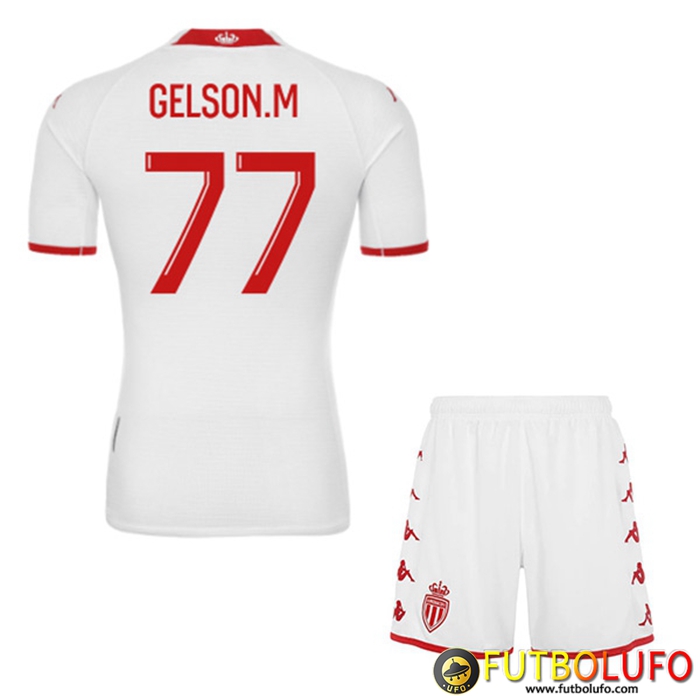 Camisetas De Futbol AS Monaco (GELSON.M #77) Ninos Primera 2022/2023