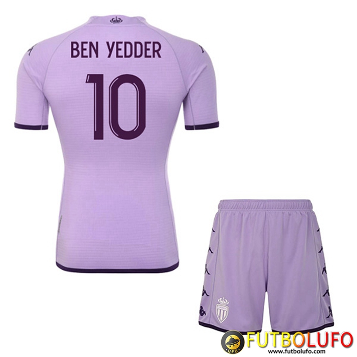 Camisetas De Futbol AS Monaco (BEN-YEDDER #10) Ninos Tercera 2022/2023