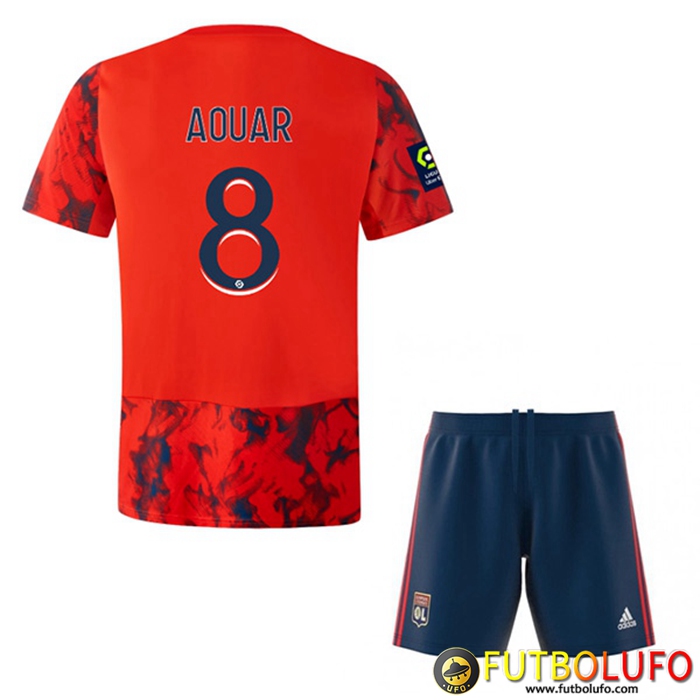 Camisetas De Futbol Lyon (AOUAR #8) Ninos Segunda 2022/2023