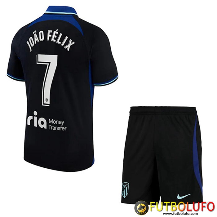 Camisetas De Futbol Atletico Madrid (JOÃO-FÉLIX #7) Ninos Segunda 2022/2023