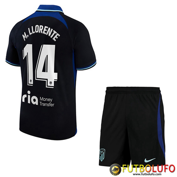Camisetas De Futbol Atletico Madrid (M.-LLORENTE #14) Ninos Segunda 2022/2023