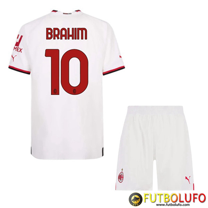 Camisetas De Futbol AC Milan (BRAHIM #10) Ninos Segunda 2022/2023