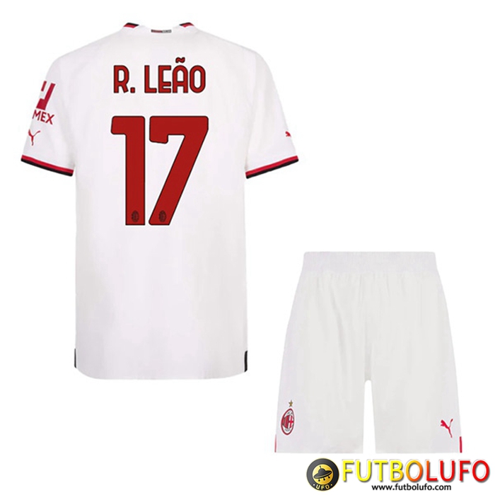 Camisetas De Futbol AC Milan (R.-LEÃO #17) Ninos Segunda 2022/2023