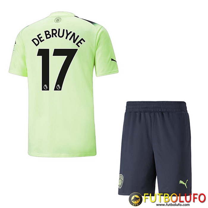 Camisetas De Futbol Manchester City (DE BRUYNE #17) Ninos Tercera 2022/2023