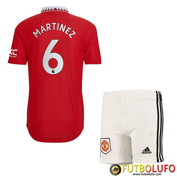 Camisetas De Futbol Manchester United (MARTÍNEZ #6) Ninos Primera 2022/2023