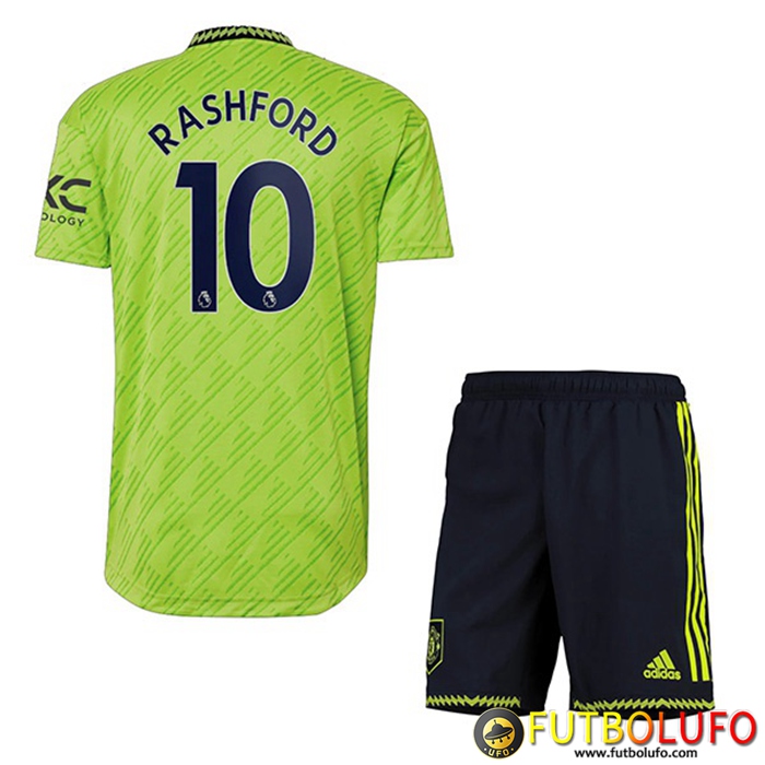 Camisetas De Futbol Manchester United (RASHFORD #10) Ninos Tercera 2022/2023