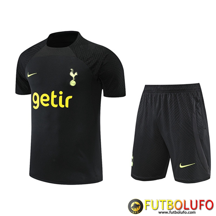 Camiseta Entrenamiento+ Cortos Tottenham Hotspur Negro 2022/2023