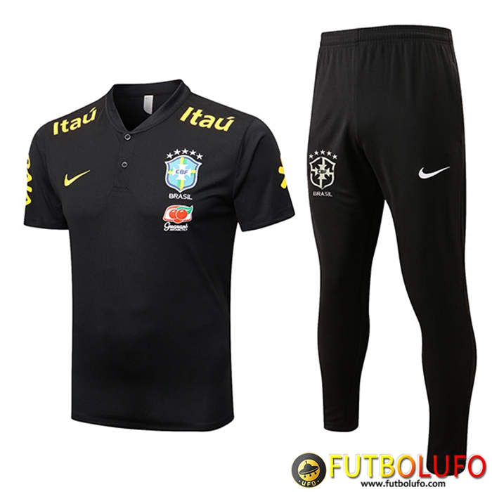 Camiseta Polo Brasil Negro 2022/2023