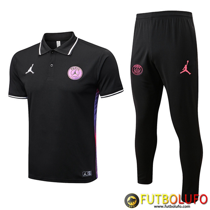 Camiseta Polo Jordan PSG Negro/Gris 2022/2023