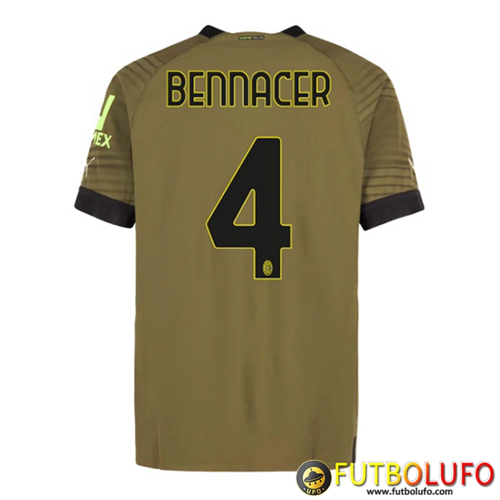 Camisetas De Futbol AC Milan (BENNACER #4) 2022/2023 Tercera