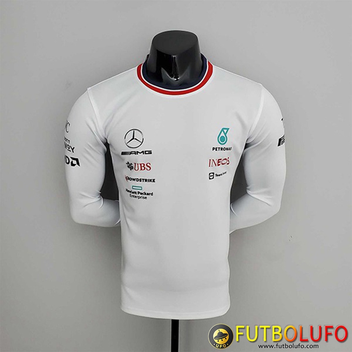 T-Shirt Manga Larga F1 Mercedes Benz Team Blanco 2022