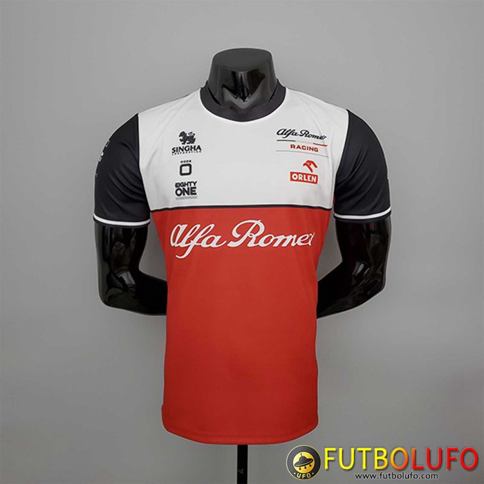 T-Shirt F1 Alfa Romeo Team Blanco/Rojo 2022