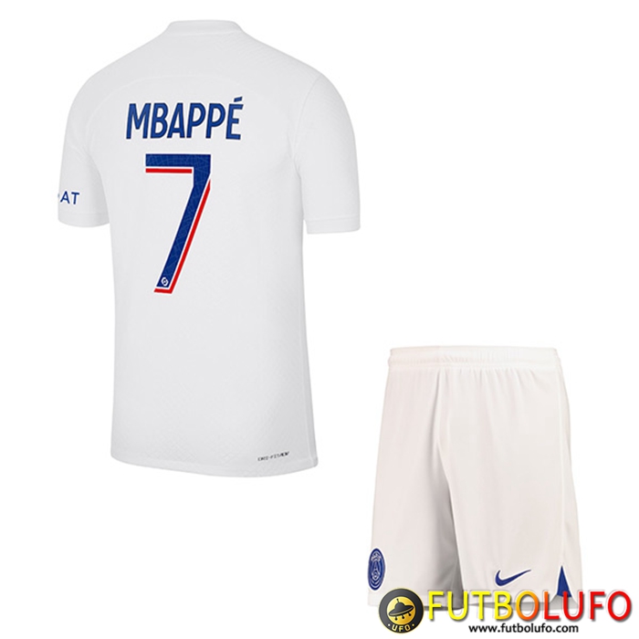 Camisetas De Futbol PSG (MBAPPÉ #7) Ninoss Tercera 2022/2023