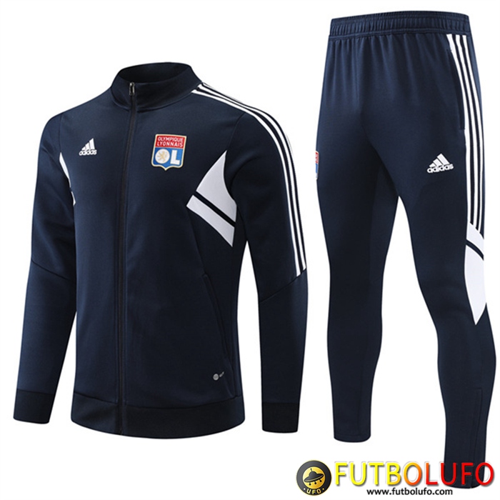 Chandal Equipos De Futbol - Chaqueta Lyon Negro/Blanco 2022/2023