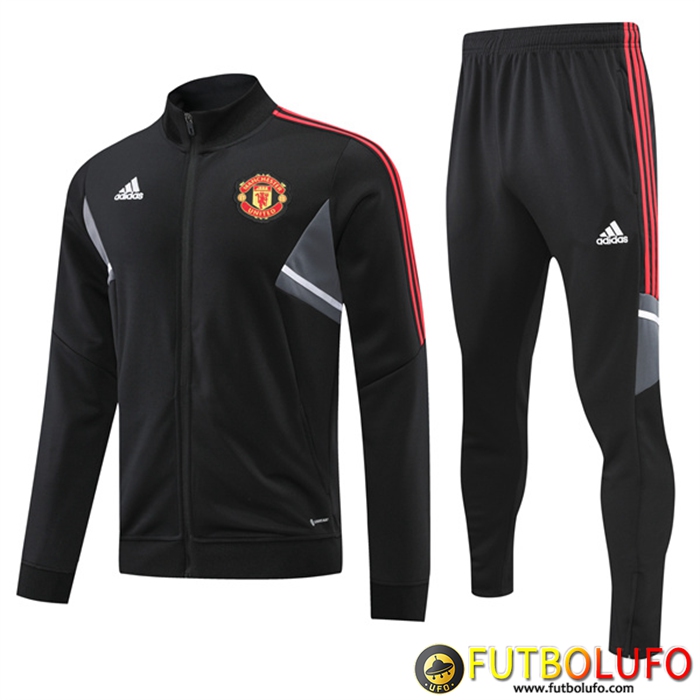 Chandal Equipos De Futbol - Chaqueta Manchester United Negro 2022/2023