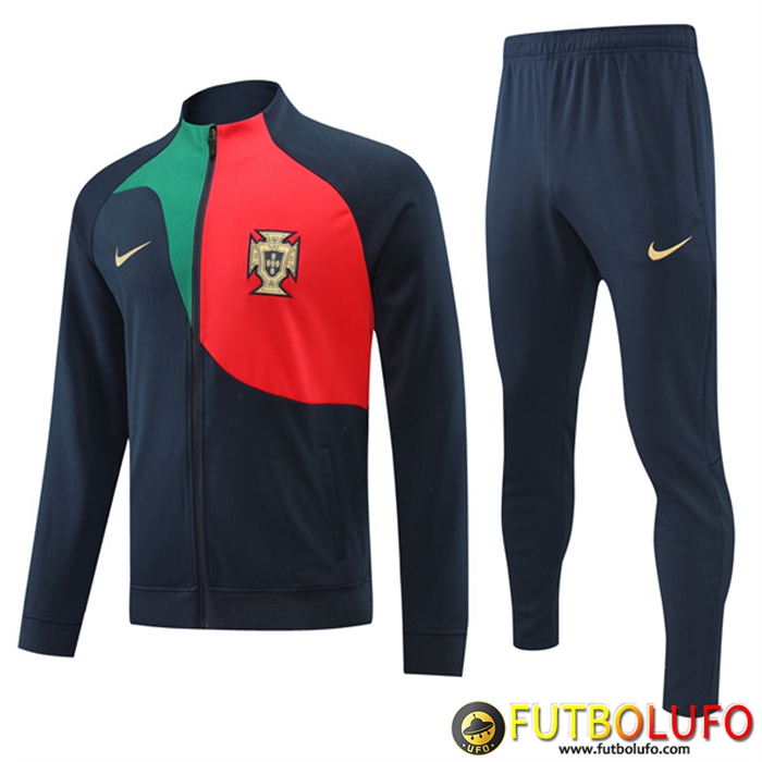 Chandal Equipos De Futbol - Chaqueta Portugal Negro/Rojo 2022/2023