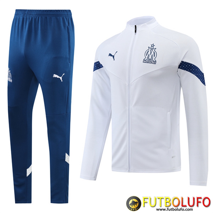 Chandal Equipos De Futbol - Chaqueta Marsella Blanco 2022/2023