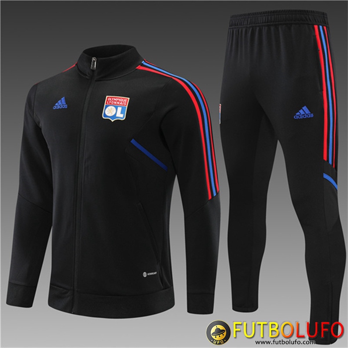 Chandal Equipos De Futbol - Chaqueta Lyon Ninos Negro 2022/2023