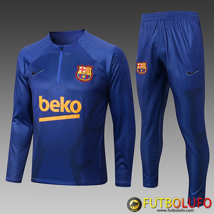 Chandal Equipos De Futbol FC Barcelona Ninos Azul/Negro 2022/2023