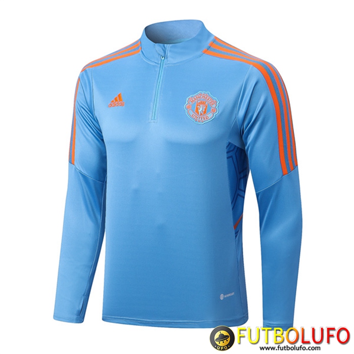 Sudadera De Entrenamiento Manchester United Azul Claro 2022/2023