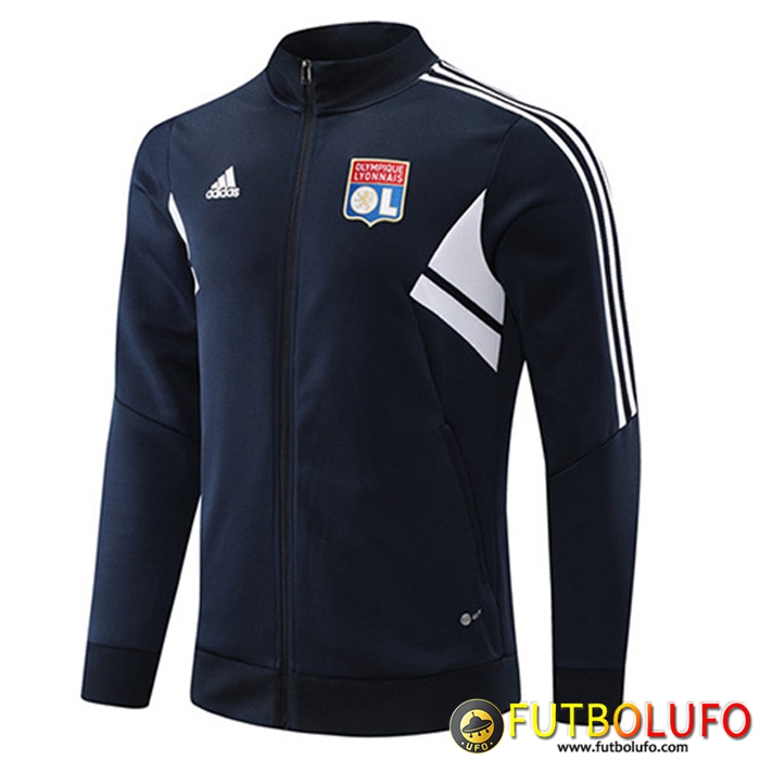 Chaquetas Futbol Lyon Negro/Blanco 2022/2023