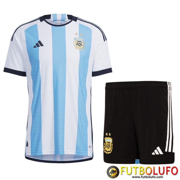 Camisetas De Futbol Argentina Primera + Cortos Copa Del Mundo 2022