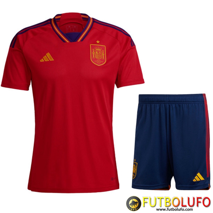Camisetas De Futbol España Primera + Cortos Copa Del Mundo 2022