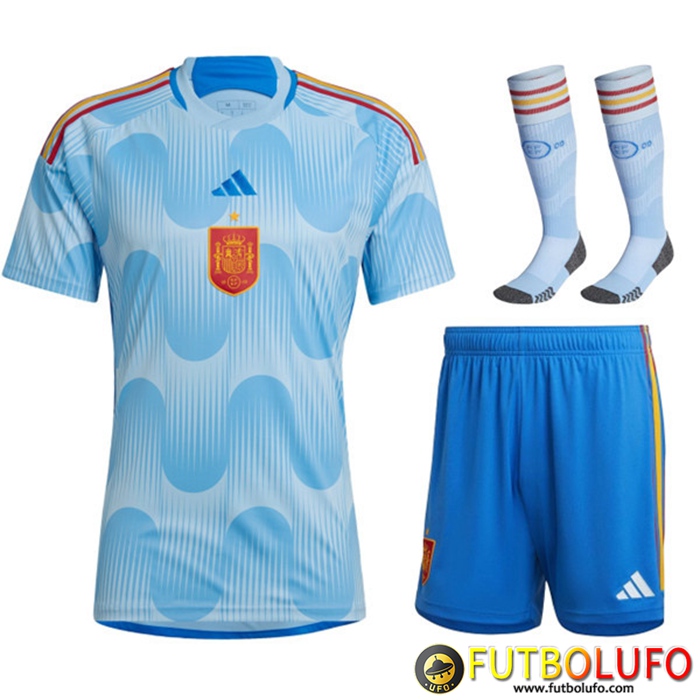 Camisetas De Futbol España Segunda (Cortos + Calcetines) Copa Del Mundo 2022