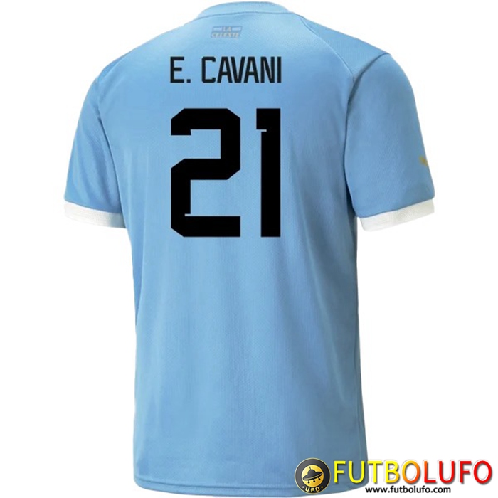 Camisetas De Futbol Uruguay (E.CAVANI #21）Copa Del Mundo 2022 Primera