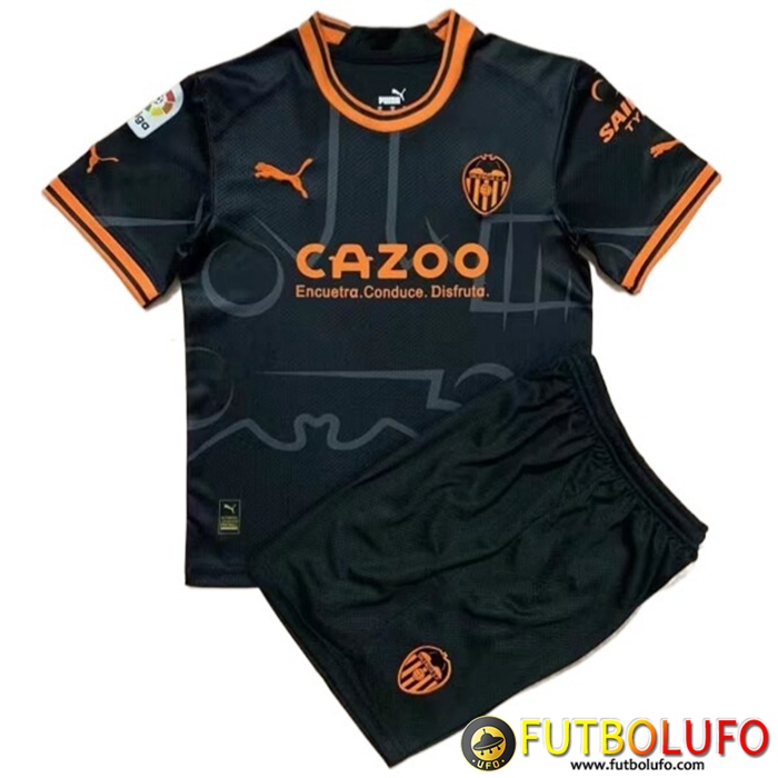 Nueva Camisetas De Futbol Valencia CF Ninos Segunda 2022/2023