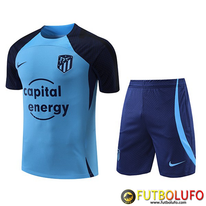 Camiseta Entrenamiento + Cortos Atletico Madrid Azul 2022/2023