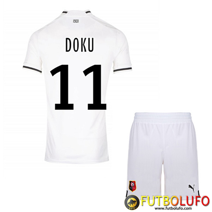 Camisetas De Futbol Stade Rennais (DOKU #11) Ninos Segunda 2022/2023