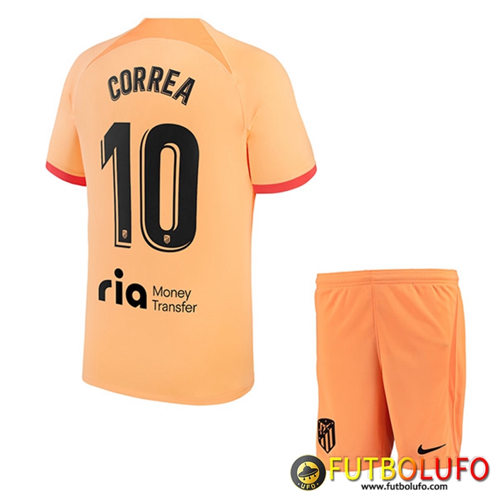 Camisetas De Futbol Atletico Madrid (CORREA #10) Ninos Tercera 2022/2023