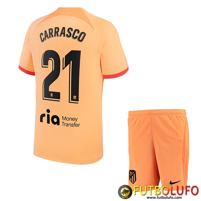 Camisetas De Futbol Atletico Madrid (CARRASCO #21) Ninos Tercera 2022/2023