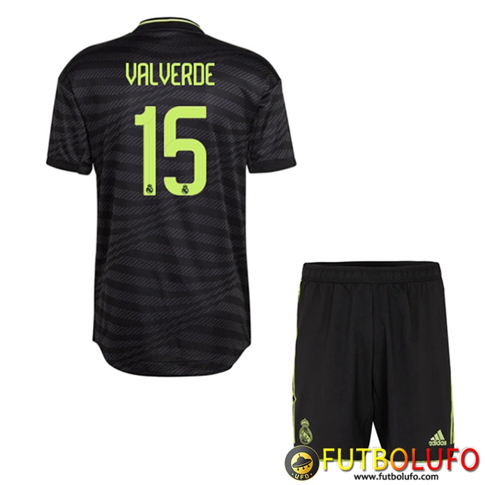 Camisetas De Futbol Real Madrid (VALVERDE #15) Ninos Tercera 2022/2023
