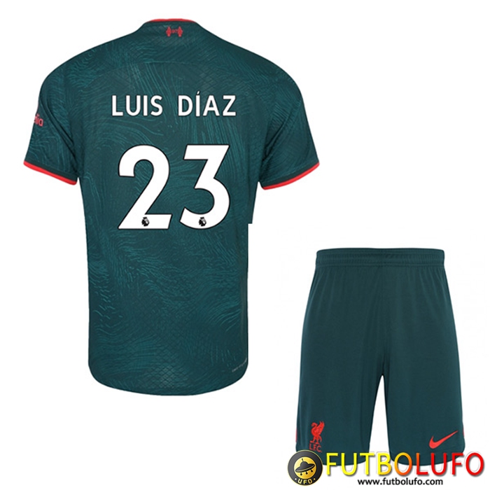 Camisetas De Futbol Liverpool (LUIS DIAZ #23) Ninos Tercera 2022/2023