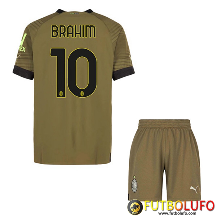 Camisetas De Futbol AC Milan (BRAHIM #10) Ninos Tercera 2022/2023