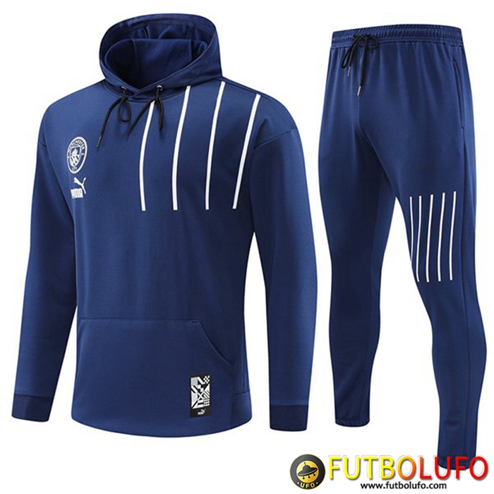 Rompevientos Chaqueta Con Capucha Manchester City Azul Marinos 2022/2023